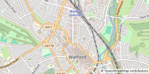 Map of Watford, Hertfordshire