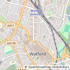 Map of Watford, Hertfordshire