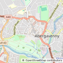 Map of Abergavenny, Monmouthshire