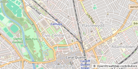 Map of Cardiff