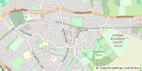 Map of ST. Albans, Hertfordshire