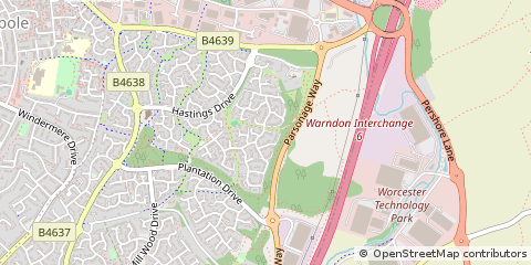 Map of Worcester, Worcs