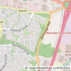 Map of Worcester, Worcs