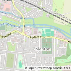 Map of Worksop, Nottinghamshire