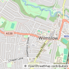 Map of Wilmslow, Cheshire