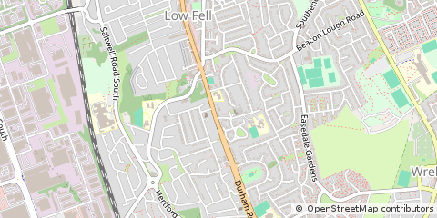 Map of Gateshead