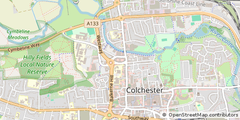 Map of Colchester, Cambridgeshire