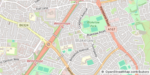 Map of Newcastle Upon Tyne, Tyne & Wear