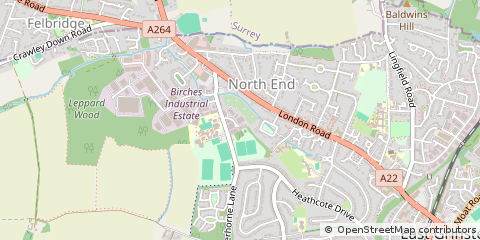 Map of East Grinstead, West Sussex