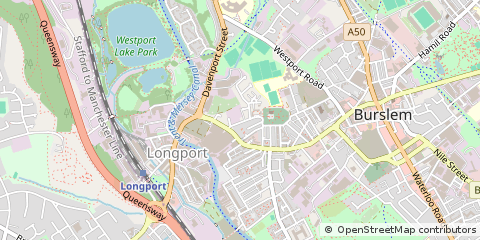 Map of Stoke-on-Trent, Staffordshire