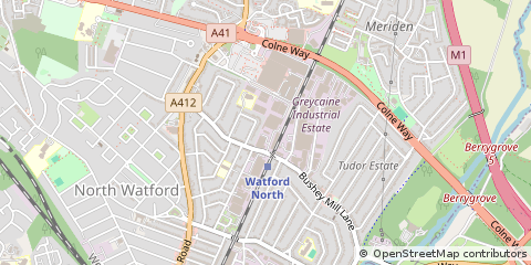 Map of Watford, Hertfordshire