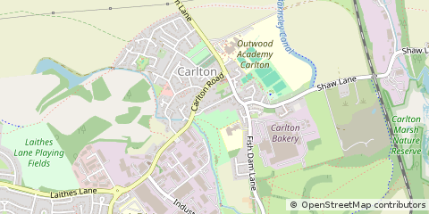 Map of Barnsley, South Yorkshire
