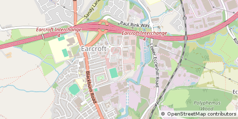 Map of Darwen, Lancashire