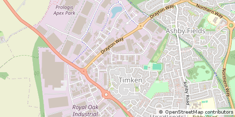 Map of Daventry, Northamptonshire