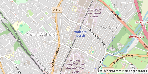 Map of Watford, Hertfordshire