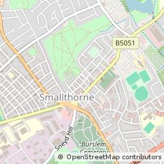 Map of Smallthorne, Stoke on Trent