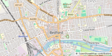Map of Bedford
