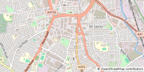 Map of Wolverhampton, West Midlands