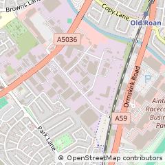 Map of Aintree, Merseyside
