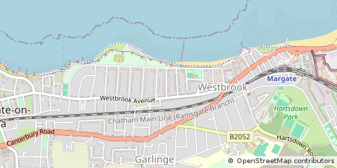 Map of Margate, Kent