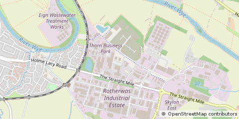 Map of Hereford, Herefordshire