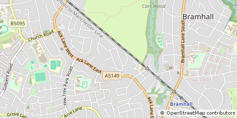 Map of Stockport, Cheshire