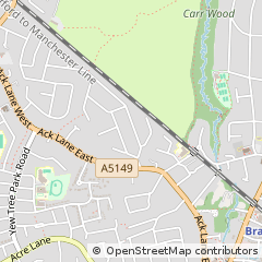 Map of Stockport, Cheshire