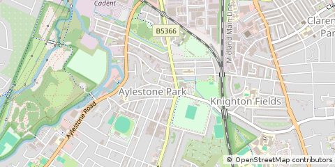 Map of Leicester, Leicestershire