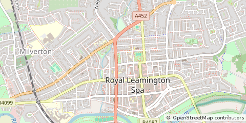 Map of Leamington SPA, Warwickshire