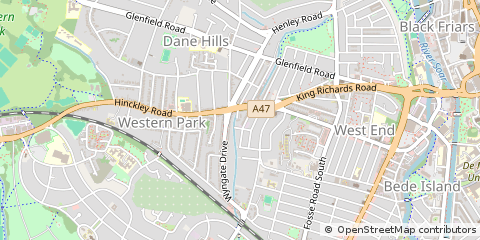 Map of Leicester