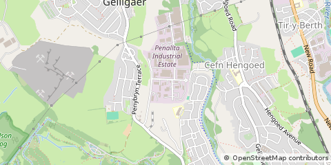 Map of Hengoed, MID Glamorgan
