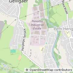 Map of Hengoed, MID Glamorgan