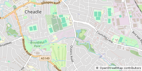 Map of Cheadle, Cheshire