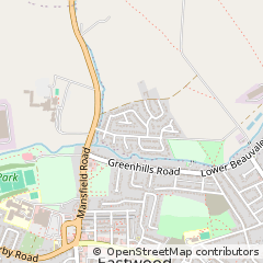 Map of Eastwood, Nottingham