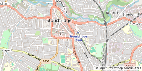 Map of Stourbridge, West Midlands