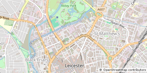 Map of Leicester, Leicestershire