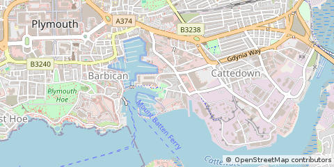 Map of Plymouth, Devon