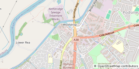 Map of Gloucester, Gloucestershire