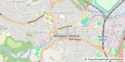 Map of Newton Abbot