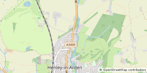 Map of Henley-in-Arden, Warwickshire