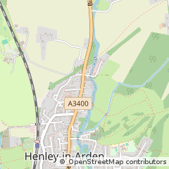 Map of Henley-in-Arden, Warwickshire