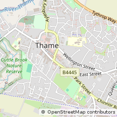 Map of Thame, Oxfordshire