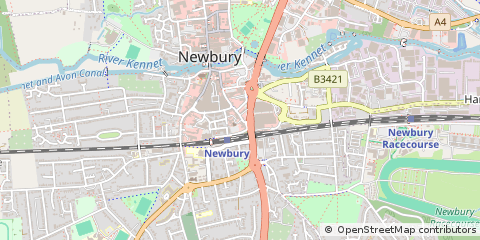 Map of Newbury, Berkshire