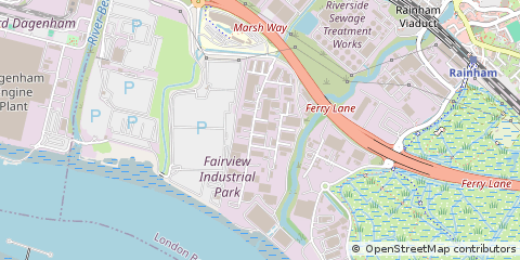 Map of Rainham, Essex
