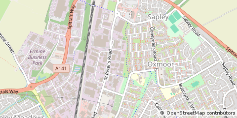 Map of Huntingdon, Cambridgeshire