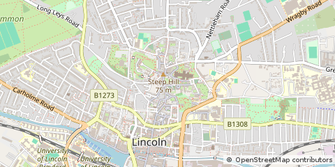 Map of Lincoln, Lincolnshire