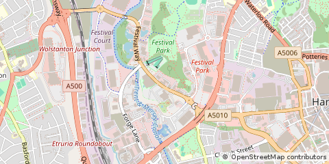 Map of Stoke-on-Trent, Staffordshire