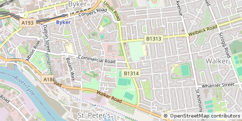 Map of Newcastle Upon Tyne