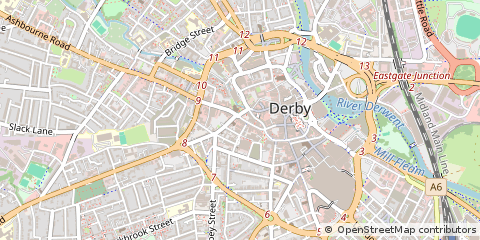 Map of Derby, Derbyshire