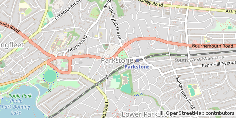 Map of Poole, Dorset